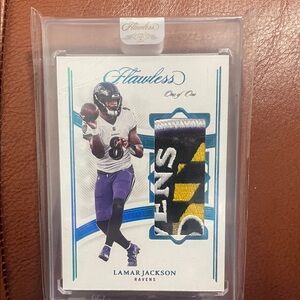 Flawless Football Card with Patch 1 of 1. Sealed by Flawless